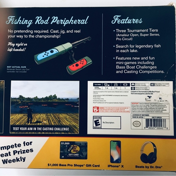 Bass Pro Shops The Strike Championship Edition Nintendo Switch New Rare Open Box - Picture 4 of 12